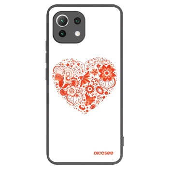 Picasee silikonski črni ovitek za Xiaomi Mi 11 Lite - Big heart