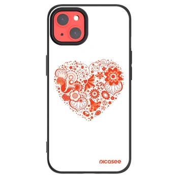 Picasee silikonski črni ovitek za Apple iPhone 13 - Big heart