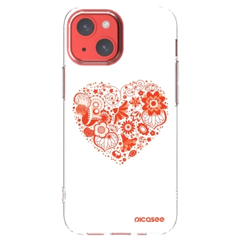 Picasee silikonski prozorni ovitek za Apple iPhone 13 mini - Big heart