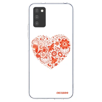 Picasee silikonski prozorni ovitek za Samsung Galaxy A02s A025G - Big heart