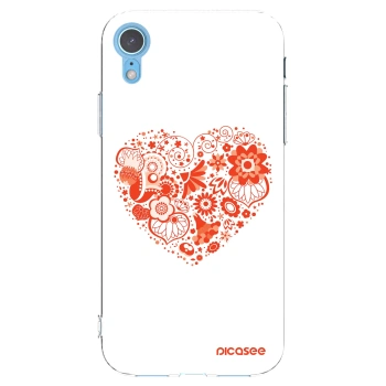 Picasee silikonski prozorni ovitek za Apple iPhone XR - Big heart