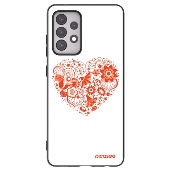 Picasee silikonski črni ovitek za Samsung Galaxy A52s 5G A528B - Big heart
