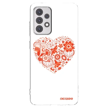 Picasee silikonski prozorni ovitek za Samsung Galaxy A52s 5G A528B - Big heart