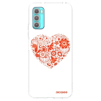 Picasee silikonski prozorni ovitek za Motorola Moto G60 - Big heart