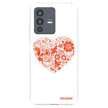 Picasee silikonski prozorni ovitek za Vivo V23 5G - Big heart