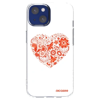 Picasee silikonski prozorni ovitek za Apple iPhone 14 - Big heart