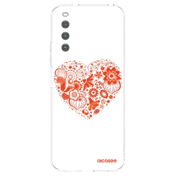 Picasee silikonski prozorni ovitek za Sony Xperia 10 IV 5G - Big heart