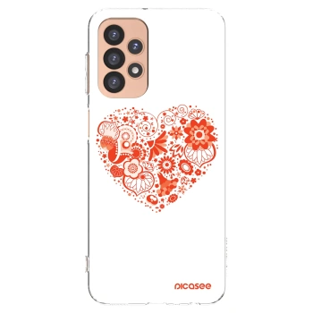 Picasee silikonski prozorni ovitek za Samsung Galaxy A23 A236B 5G - Big heart