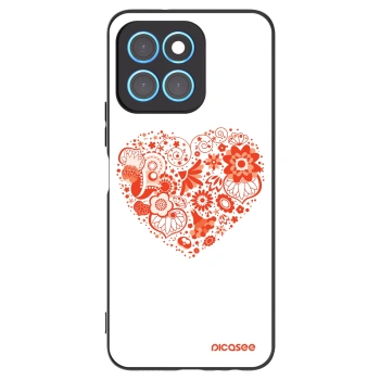 Picasee silikonski črni ovitek za Honor X8 5G - Big heart