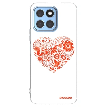 Picasee silikonski prozorni ovitek za Honor X8 5G - Big heart