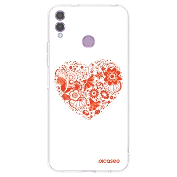 Picasee silikonski prozorni ovitek za Honor 8X - Big heart