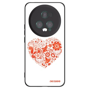 Picasee silikonski črni ovitek za Honor Magic5 Pro - Big heart
