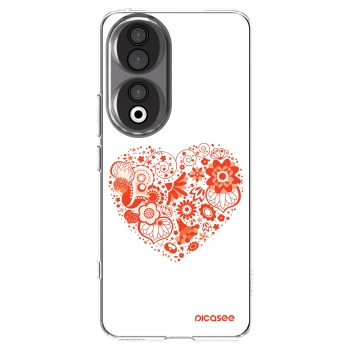 Picasee silikonski prozorni ovitek za Honor 90 5G - Big heart