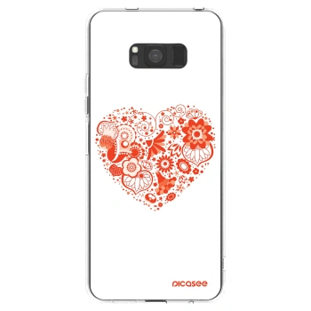 Picasee silikonski prozorni ovitek za Samsung Galaxy S8 G950F - Big heart