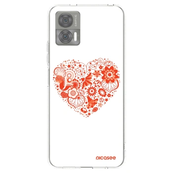 Picasee silikonski prozorni ovitek za Motorola Edge 30 Neo - Big heart