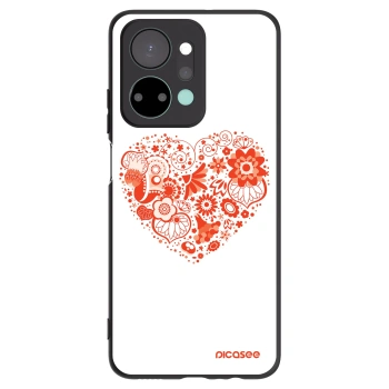 Picasee silikonski črni ovitek za Honor X7a - Big heart