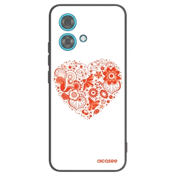 Picasee silikonski črni ovitek za Motorola Edge 40 Neo - Big heart