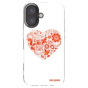 Picasee silikonski prozorni ovitek za Apple iPhone 16 - Big heart