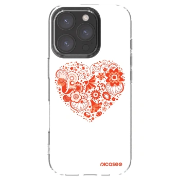 Picasee silikonski prozorni ovitek za Apple iPhone 16 Pro - Big heart