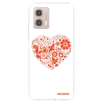 Picasee silikonski prozorni ovitek za Motorola Moto G53 5G - Big heart