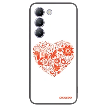 Picasee silikonski črni ovitek za Vivo V40 SE 5G - Big heart