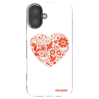 Picasee silikonski prozorni ovitek za Apple iPhone 16 Plus - Big heart