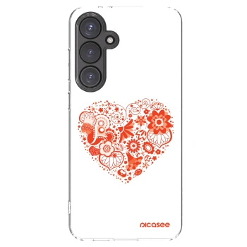 Picasee silikonski prozorni ovitek za Samsung Galaxy S24 FE S721B - Big heart