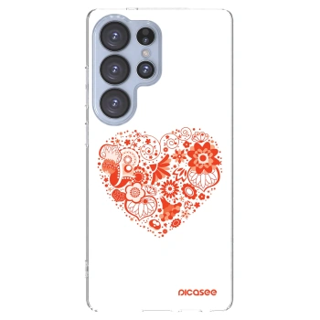 Picasee silikonski prozorni ovitek za Samsung Galaxy S25 Ultra 5G - Big heart