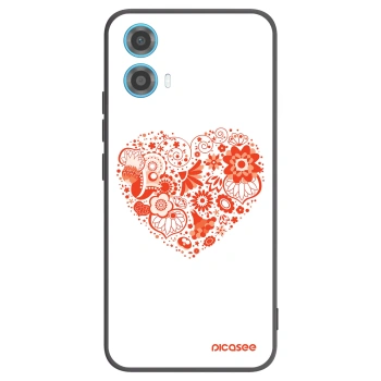 Picasee silikonski črni ovitek za Motorola Moto G34 5G - Big heart