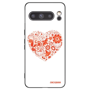 Picasee silikonski črni ovitek za Google Pixel 8 Pro - Big heart