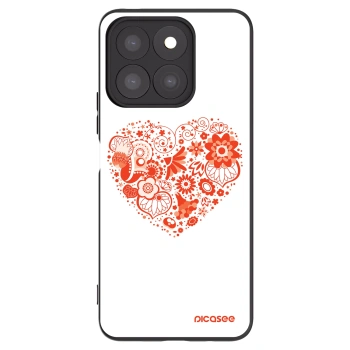 Picasee silikonski črni ovitek za Honor X8c - Big heart