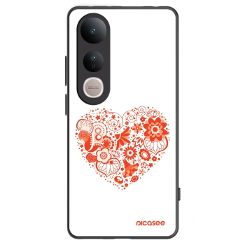 Picasee silikonski črni ovitek za Vivo V50 Lite 5G - Big heart