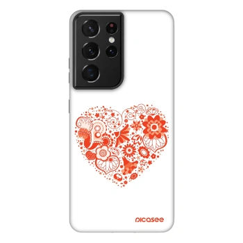 Picasee Fashion Case za Samsung Galaxy S21 Ultra 5G G998B - Big heart