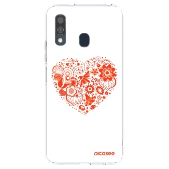 Picasee silikonski prozorni ovitek za Samsung Galaxy A40 A405F - Big heart