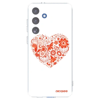 Picasee silikonski prozorni ovitek za Samsung Galaxy S25 FE 5G - Big heart