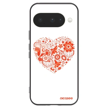 Picasee silikonski črni ovitek za Google Pixel 10 - Big heart