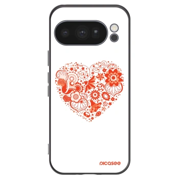 Picasee silikonski črni ovitek za Google Pixel 10 Pro - Big heart