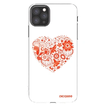Picasee silikonski prozorni ovitek za Apple iPhone 11 Pro Max - Big heart