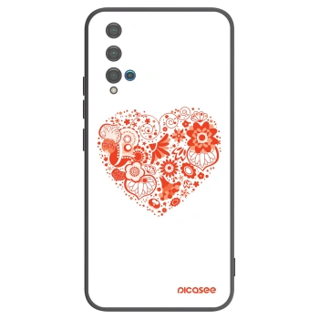 Picasee silikonski črni ovitek za Huawei Nova 5T - Big heart