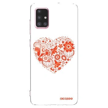 Picasee silikonski prozorni ovitek za Samsung Galaxy A71 A715F - Big heart