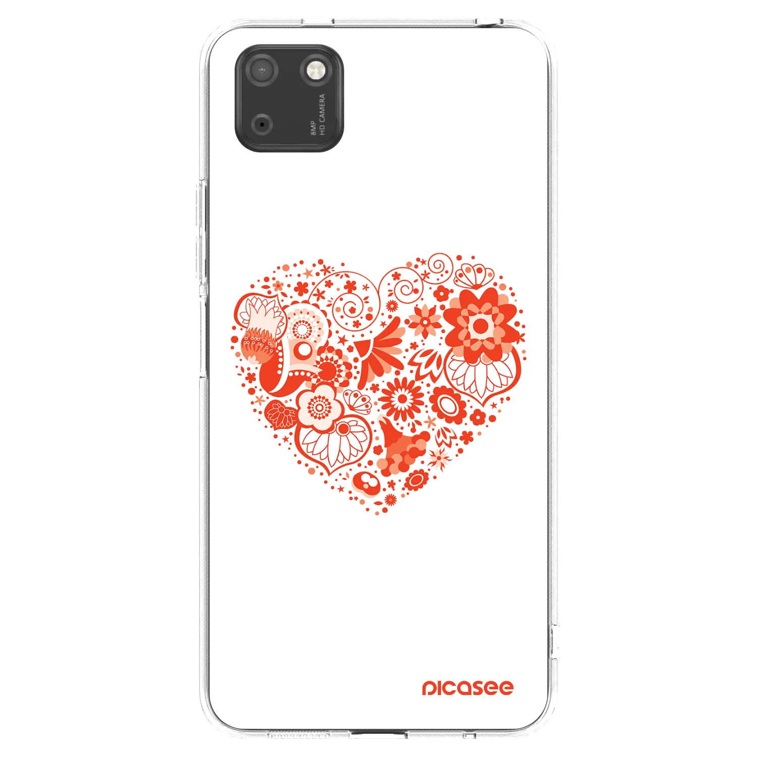 Picasee silikonski prozorni ovitek za Huawei Y5P - Big heart