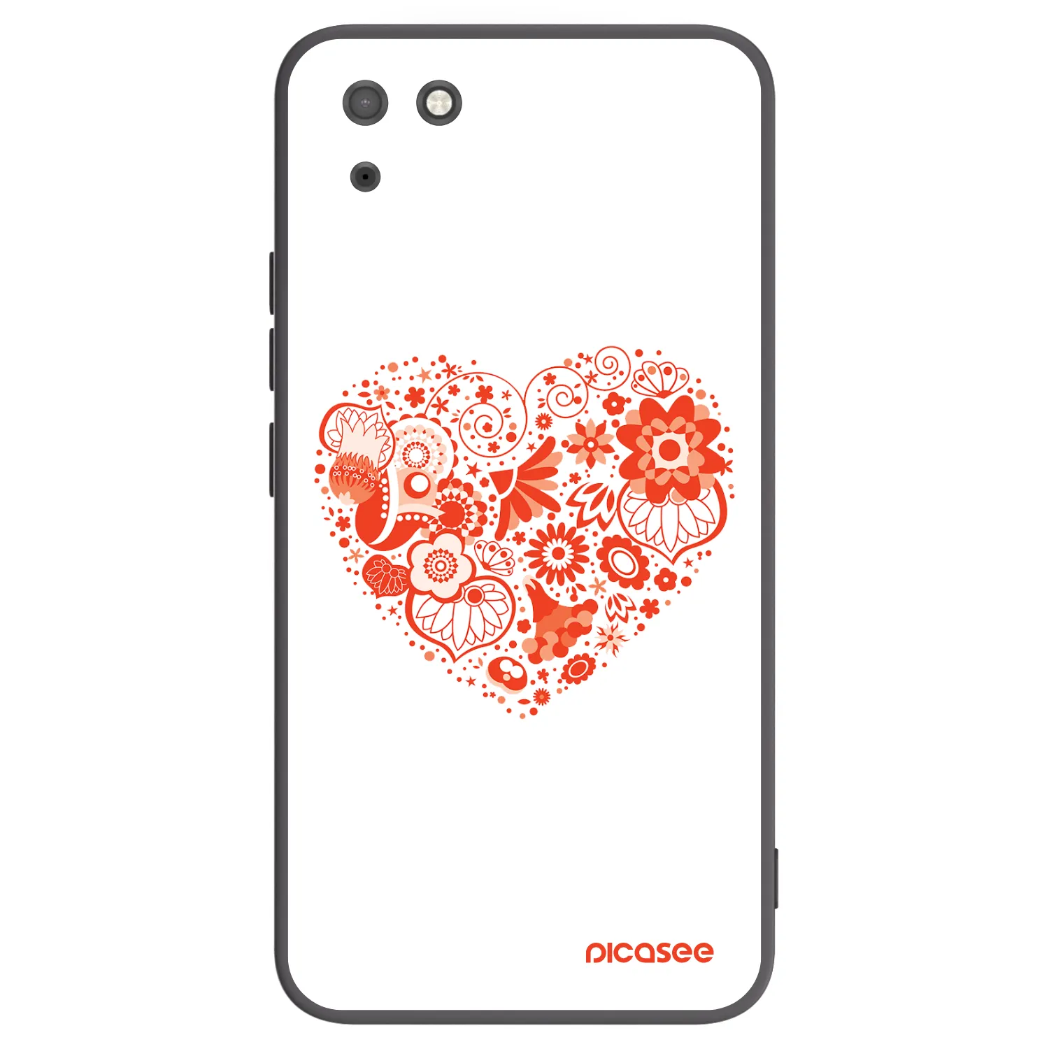 Picasee silikonski črni ovitek za Huawei Y5P - Big heart