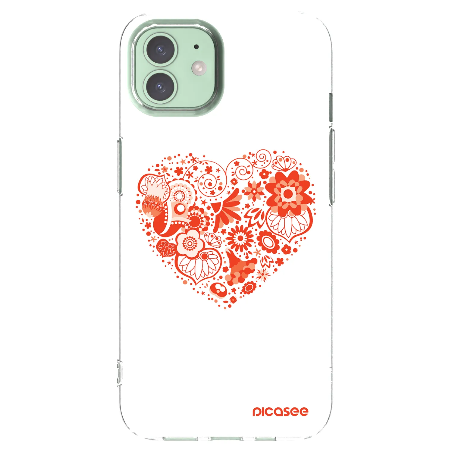 Picasee silikonski prozorni ovitek za Apple iPhone 12 Pro - Big heart