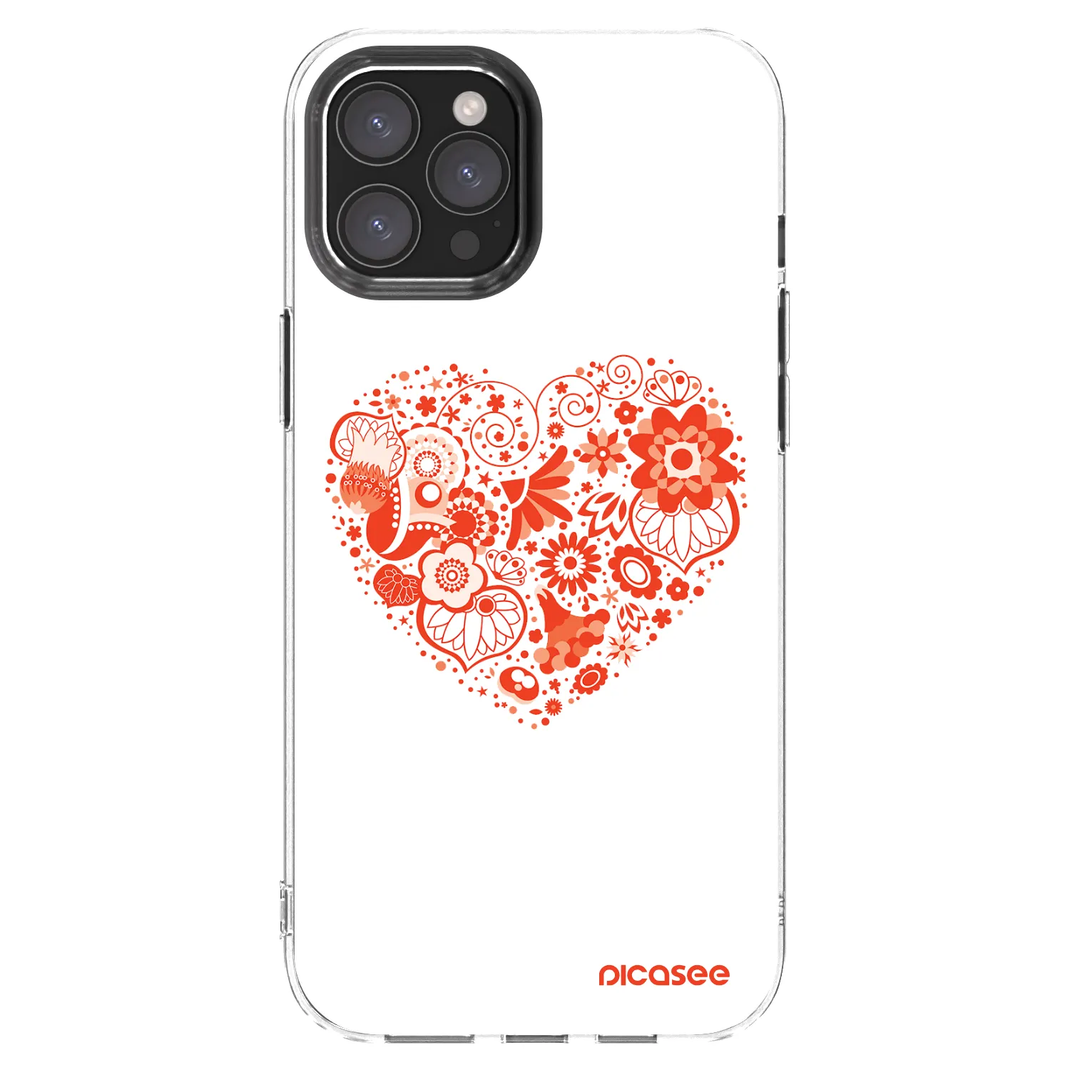 Picasee silikonski prozorni ovitek za Apple iPhone 12 Pro Max - Big heart