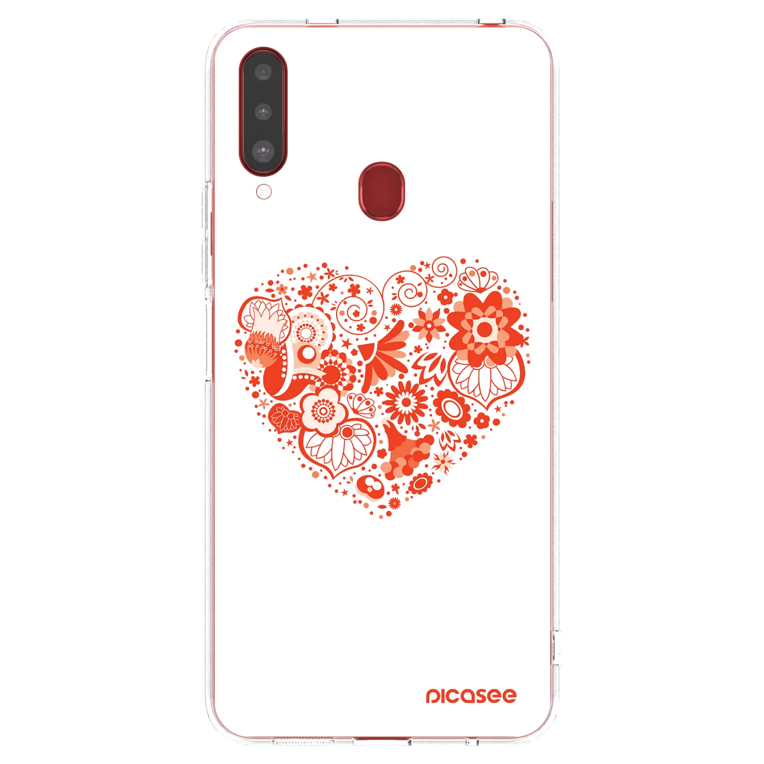 Picasee silikonski prozorni ovitek za Samsung Galaxy A20s - Big heart