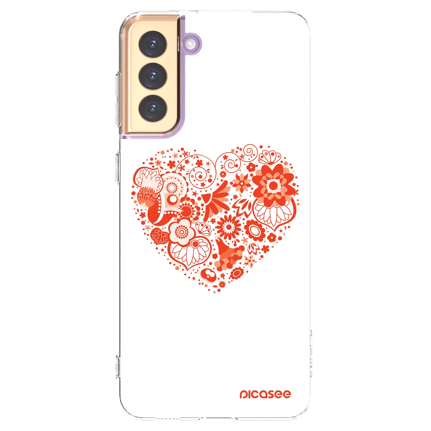 Picasee silikonski prozorni ovitek za Samsung Galaxy S21+ 5G G996F - Big heart