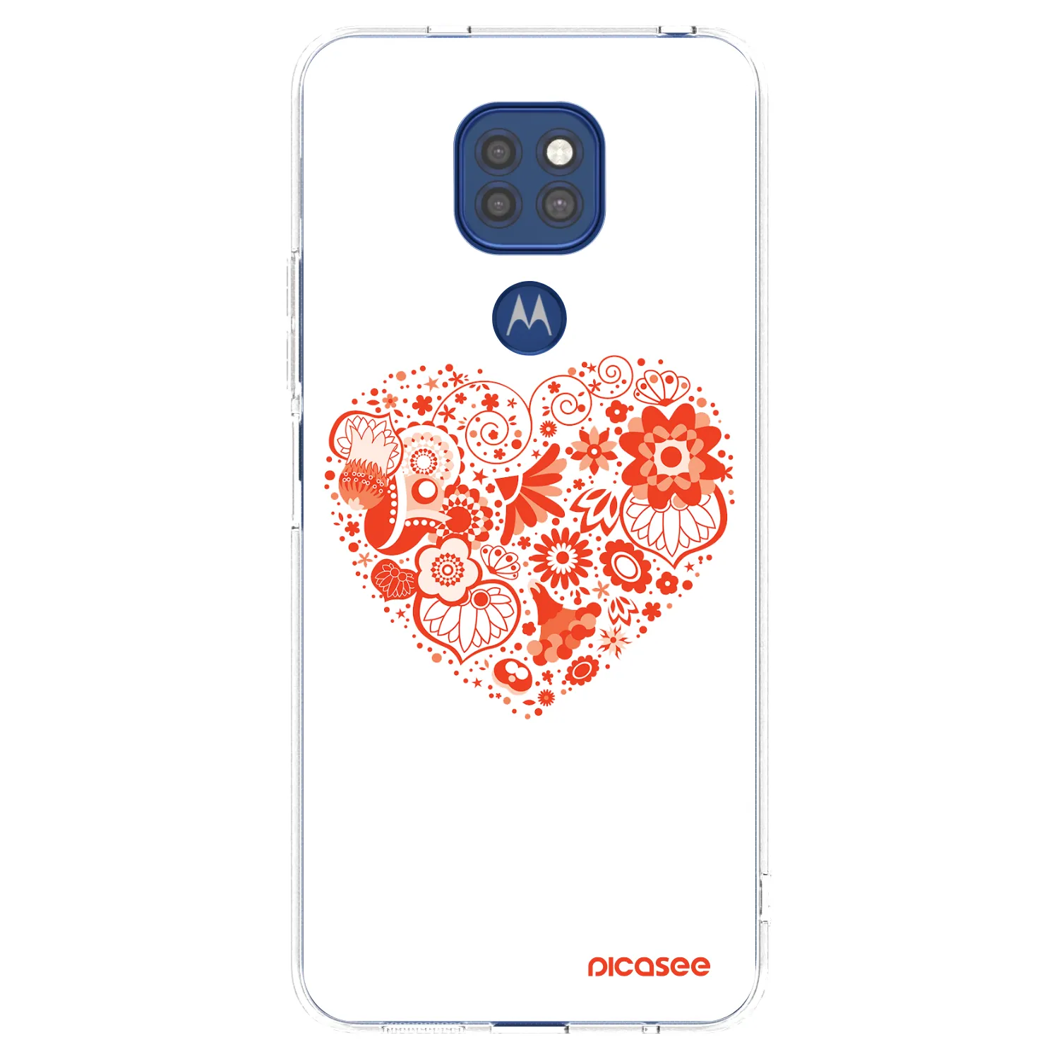 Picasee silikonski prozorni ovitek za Motorola Moto G9 Play - Big heart