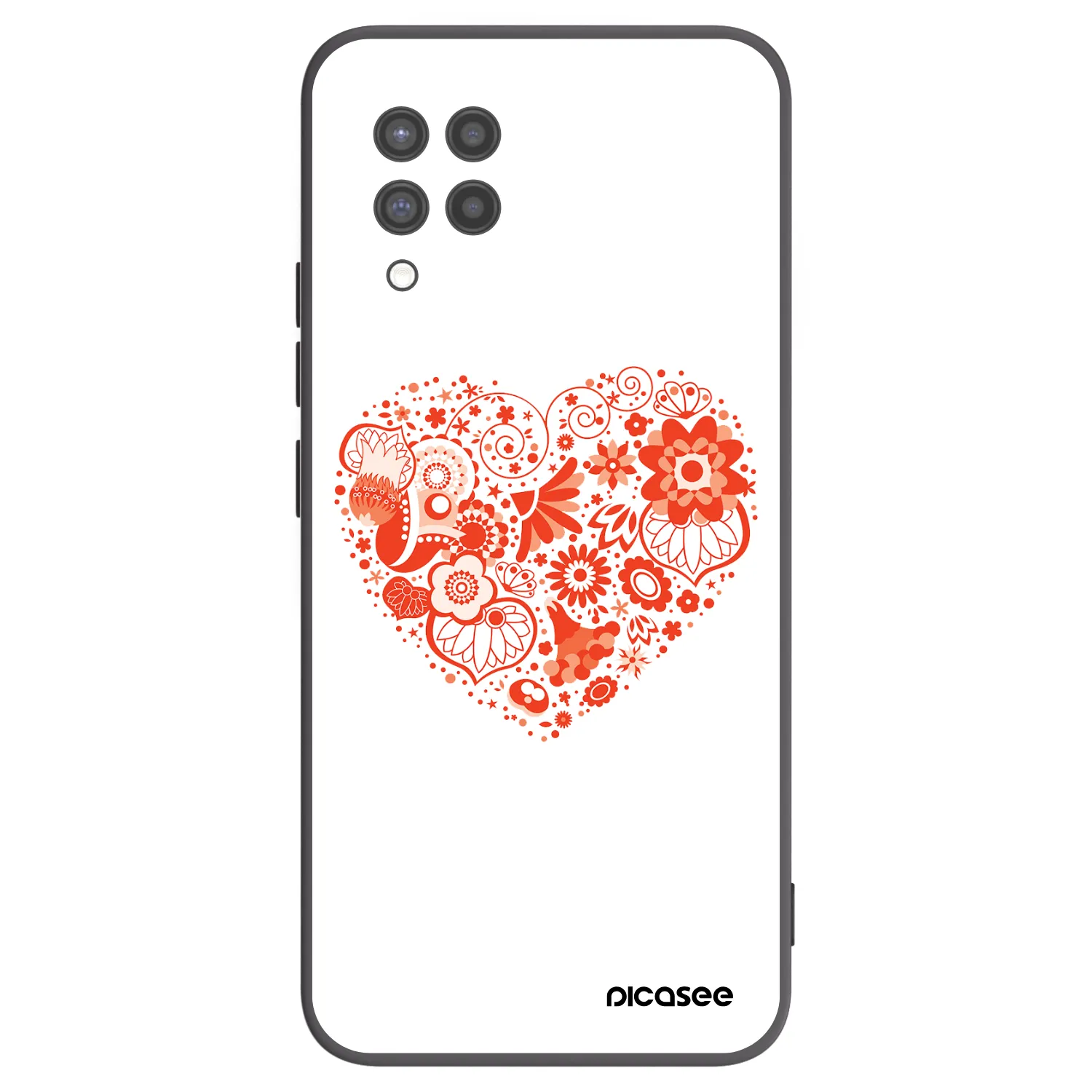 Picasee silikonski črni ovitek za Samsung Galaxy A42 A426B - Big heart