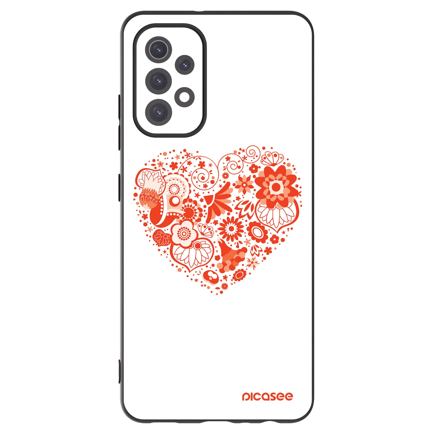 Picasee silikonski črni ovitek za Samsung Galaxy A32 5G A326B - Big heart