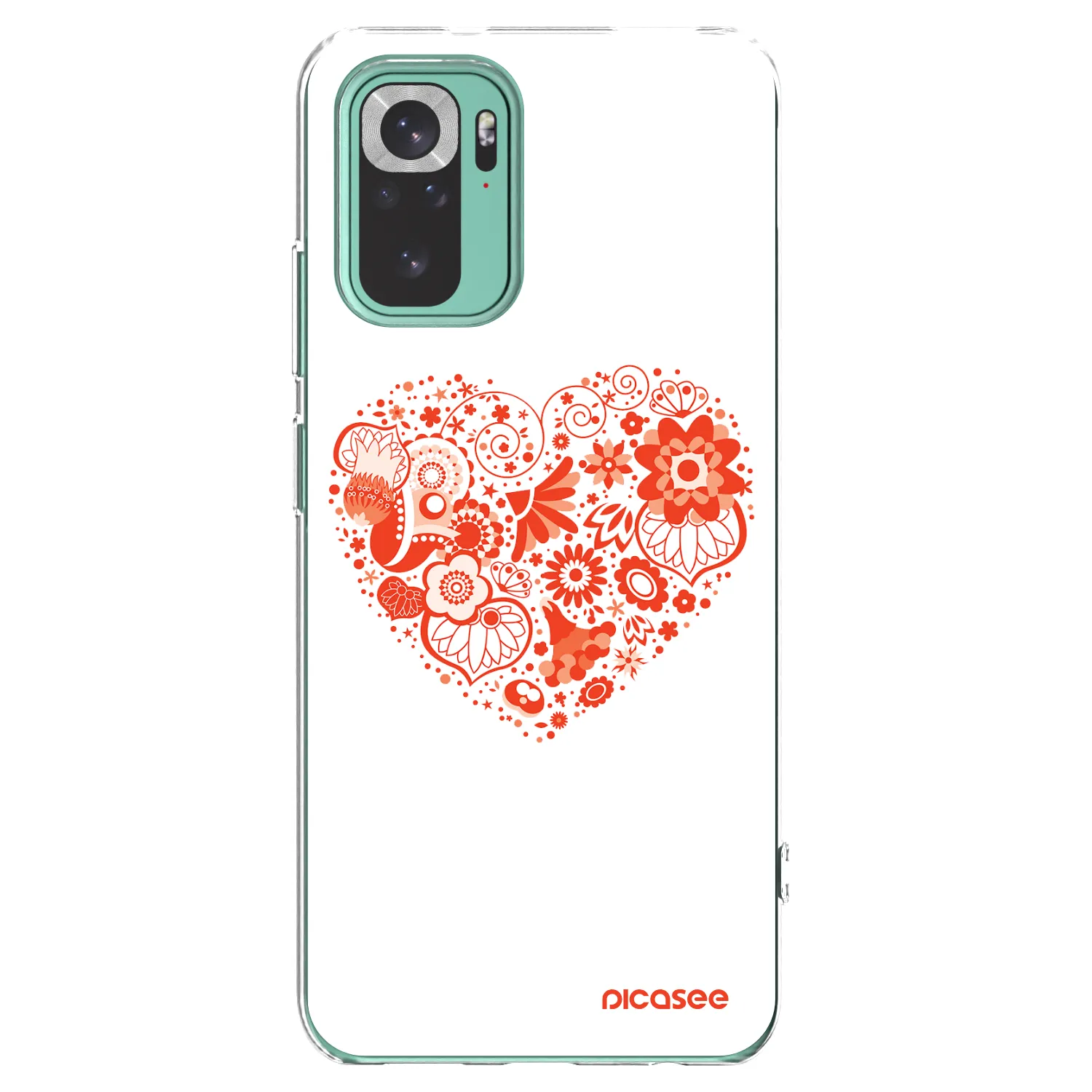 Picasee silikonski prozorni ovitek za Xiaomi Redmi Note 10 Pro - Big heart